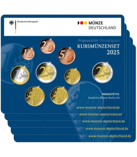 5 x BU DUITSLAND 2025 A,D,F,G,J €137,95
