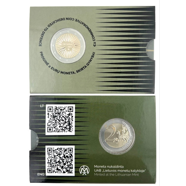 Coincard BU 2 Euro Lituania 2025 - Difesa Nazionale  79,95 €