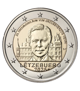 2 Euro Luxemburgo 2025 - 25 años de reinado del Gran Duque Enrique  9,89 €