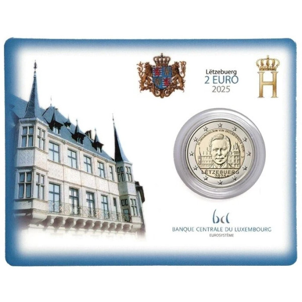 Coincard 2 Euro BU Luxembourg 2025 - 25 ans de règne du Grand-Duc Henri  49,79 €