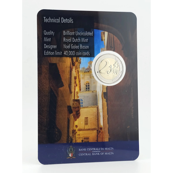 Moneta da 2 euro Malta 2025 fdc - Città murata di Mdina  27,89 €