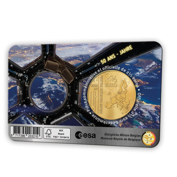 Coincard Flemish 2.50 Euro Belgium 2025 - Space Agency  11,95 €