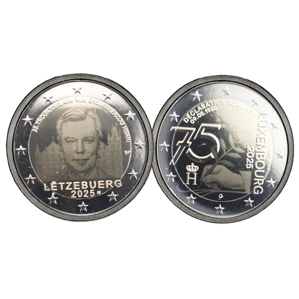 2 x 2 Euro Luxemburgo 2025 - Versão com holograma 299,95