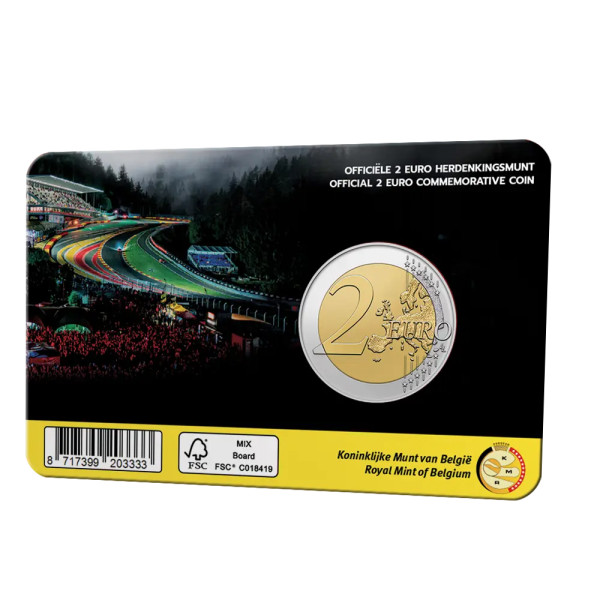 Tarjeta 2 Euros Bélgica 2025 - Circuito de Spa-Francorchamps  10,99 €