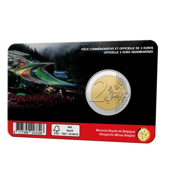 Moeda flamenga de 2 euros Bélgica 2025 - Circuito de Spa-Francorchamps 10,99