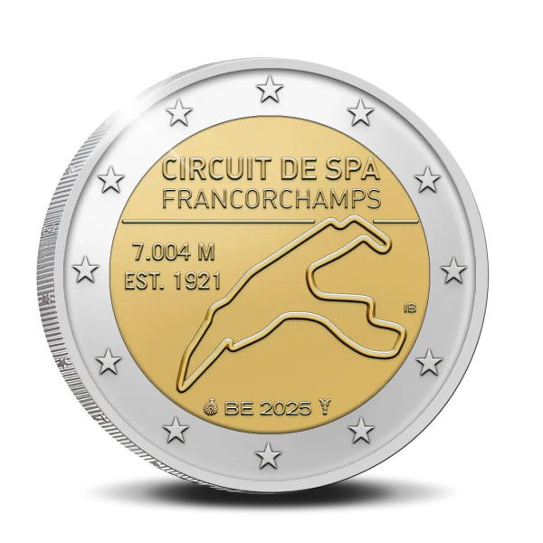 2 Euro Belgien 2025 - Rennstrecke von Spa-Francorchamps  10,99 €