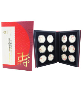 Complete collectie - 12 gekleurde €10 munten - San Marino : Chinese Astrologie €169.00