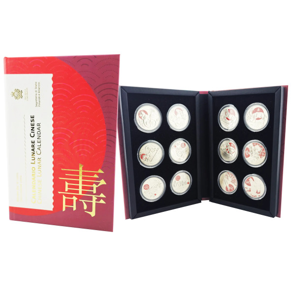 Komplette Sammlung - 12 farbige 10-Euro-Münzen - San Marino: Chinesische Astrologie  169,00 €