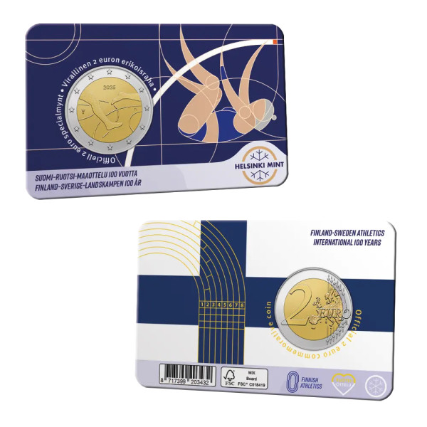 Muntkaart 2 Euro Finland 2025 Atletiek - Finse versie €11,49