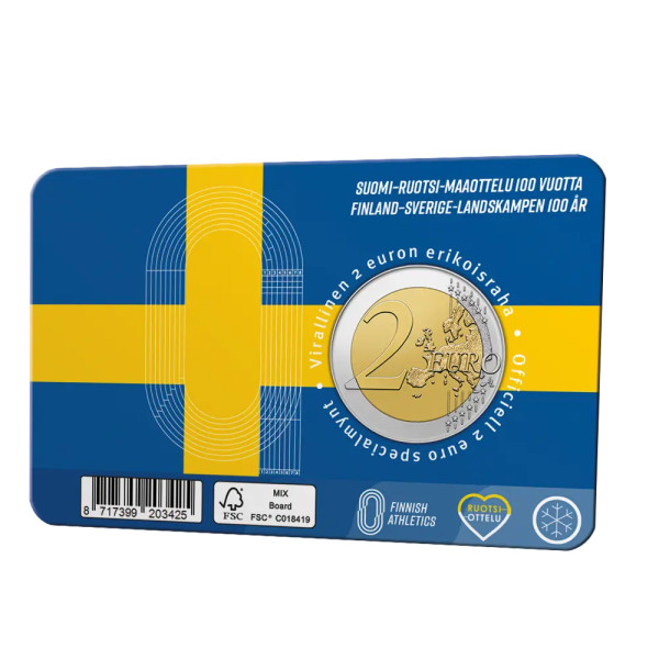 Muntkaart 2 Euro Finland 2025 Atletiek - Engelse versie €11.49