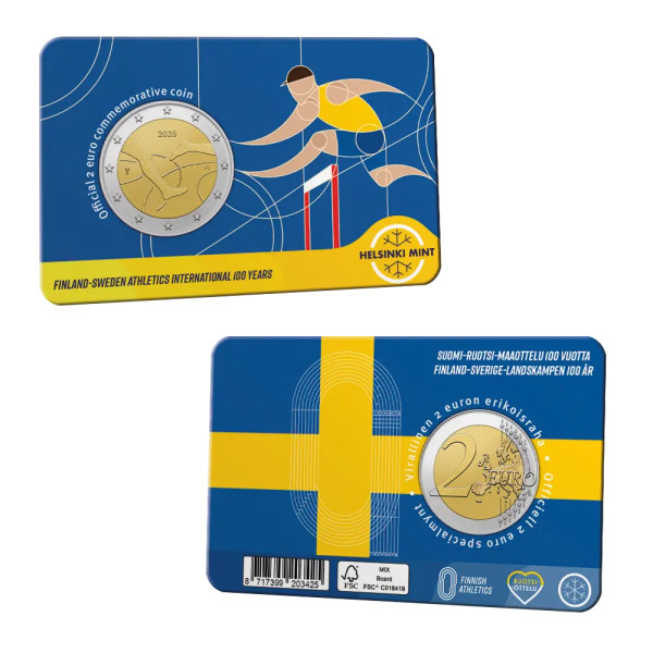 Coincard 2 Euro Finland 2025 Athletics - versão inglesa 11,49