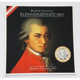 Austria 2003 official euro coin set
