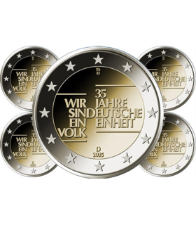 5 x 2 euro Duitsland 2025 - Duitse hereniging €15.89