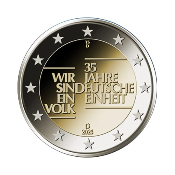 copy of 5 x 2 euro Germany 2025 - German Reunification  3,19 €