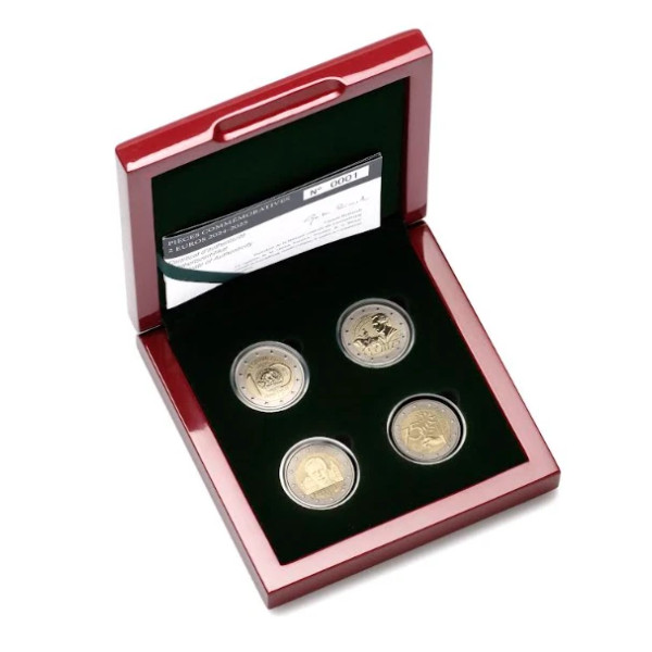4 x 2 Euro BE Luxembourg 2024 - 2025 - Reverse polishing  279,90 €