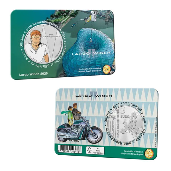 copy of Coincard 5 euro Belgium 2025 BU - Largo Winch  17,59 €