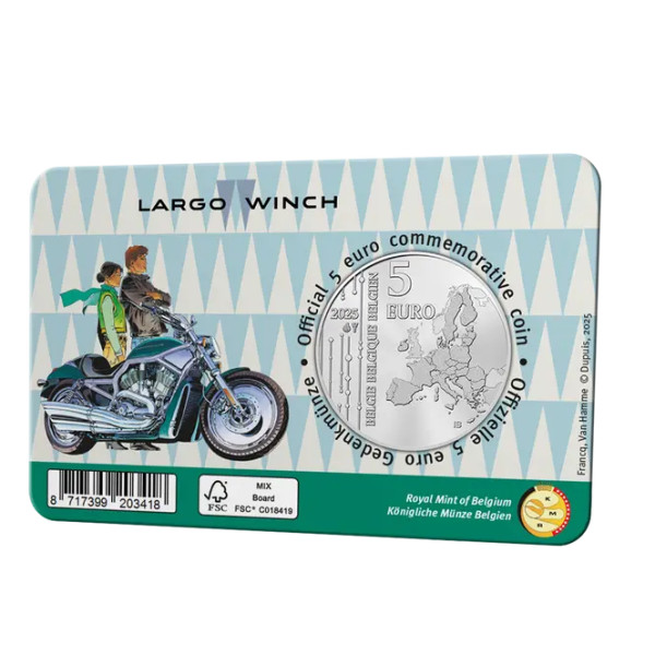 copy of Tarjeta 5 euros Bélgica 2025 BU - Largo Winch  17,59 €