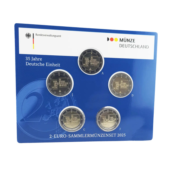 5 x 2 euro BU Duitsland 2025 - Duitse hereniging €27,89