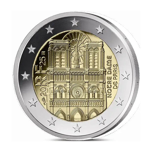 2 Euro France 2025 - Notre Dame de Paris  3,09 €