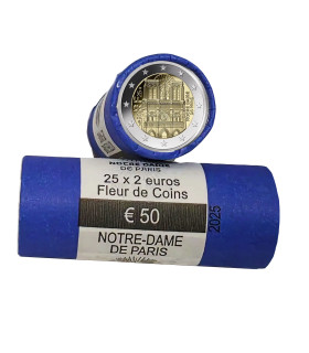 Rol 25 x 2 Euro Frankrijk 2025 FDC - Notre Dame de Paris €72,79