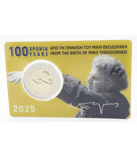 Cartão de Moeda 2 Euro Grécia 2025 - Mikis Theodorakis 35,95