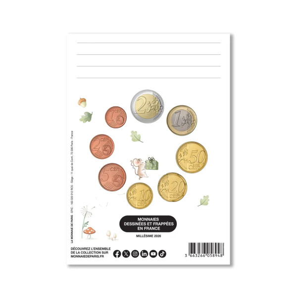 FDC euro coin series France 2026  19,99 €