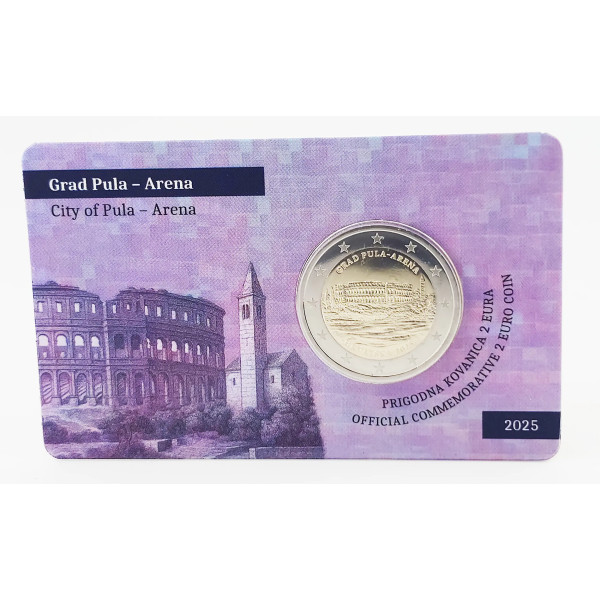 Moeda de 2 euros Croácia 2025 BU - Arena de Pula 69,95