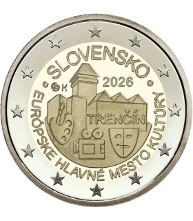 2 Euro Slowakije 2026 - Stad Trencin €3,39
