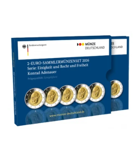 5 x 2 euro BE Allemagne 2026 - Konrad Adenauer  57,49 €