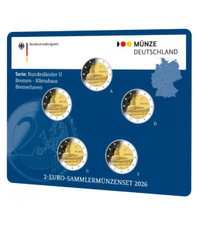 5 x 2 Euro BU Deutschland 2026 - Region Bremen  29,49 €