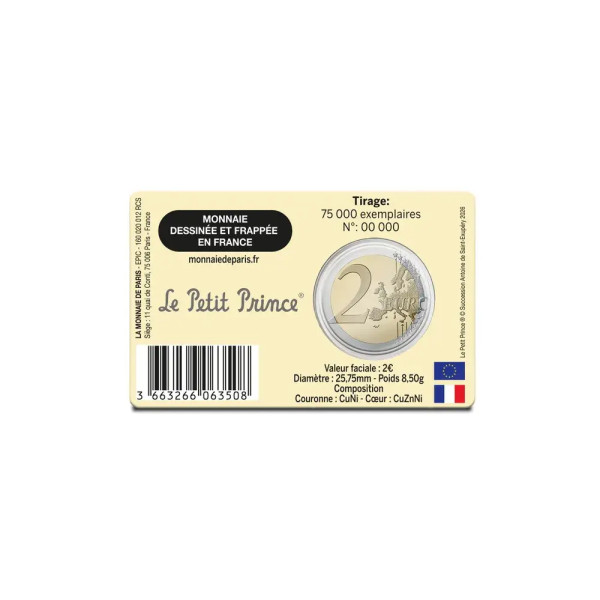 Tarjeta 2 euros Francia 2026 - El desierto  11,49 €
