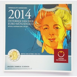 BU AUTRICHE 2014 - Caractéristiques: Série  Autriche en coffret officiel BU 2014 comprenant les 8 pièces 1c à 2€ au millésime 2