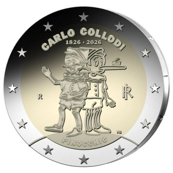 2 Euro Itália 2026 - Pinóquio 3,79