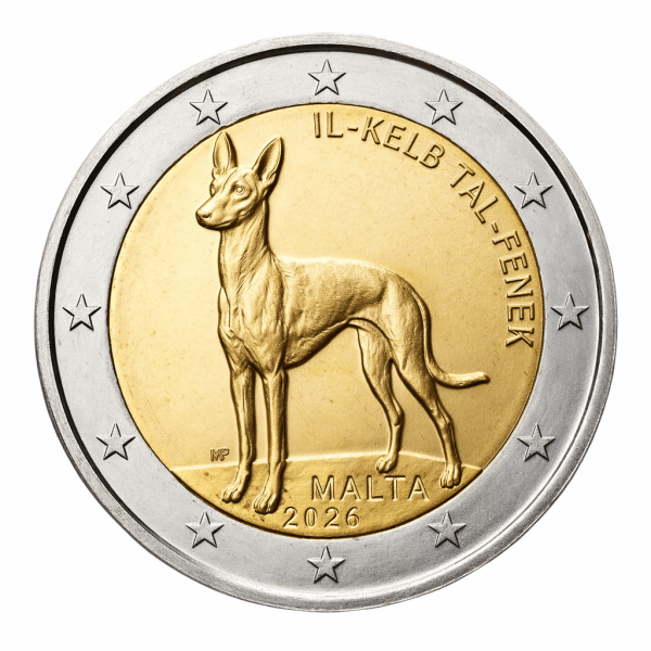2 Euro Malta 2026 Unc - The Pharaoh Dog  14,89 €