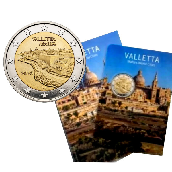 Coincard 2 Euro Malte 2026 BU - Ville de la Valette  27,89 €
