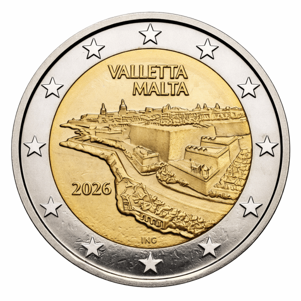 2 Euro Malta 2026 Unc - O Cão Faraó