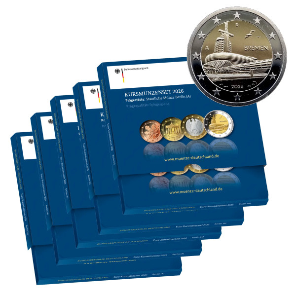 5 x BE ALLEMAGNE 2026 A,D,F,G,J  249,95 €