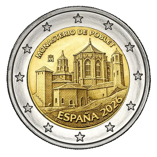 2 Euro Spanje 2026 - Klooster Poblet