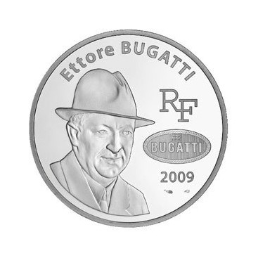 Ettore BUGATTI - 10 Euro ARG BE 2009 - Auteur: Atelier de Gravure Poids: 22,20 g 0,78 oz Diamètre: 37 mm 1,46 inch Tirage: 10 