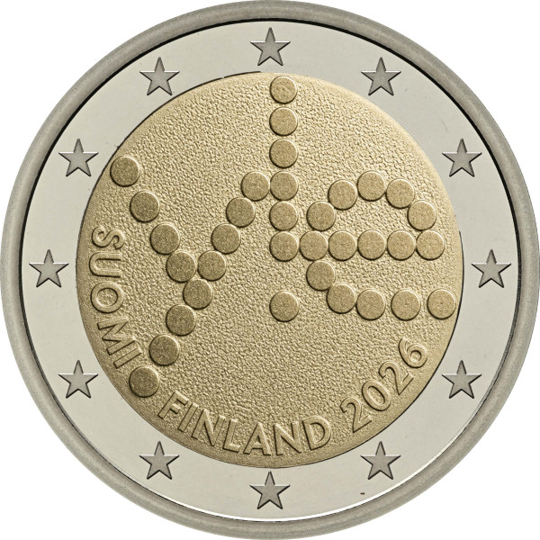2 Euro Finland 2026 - 100 jaar omroep
