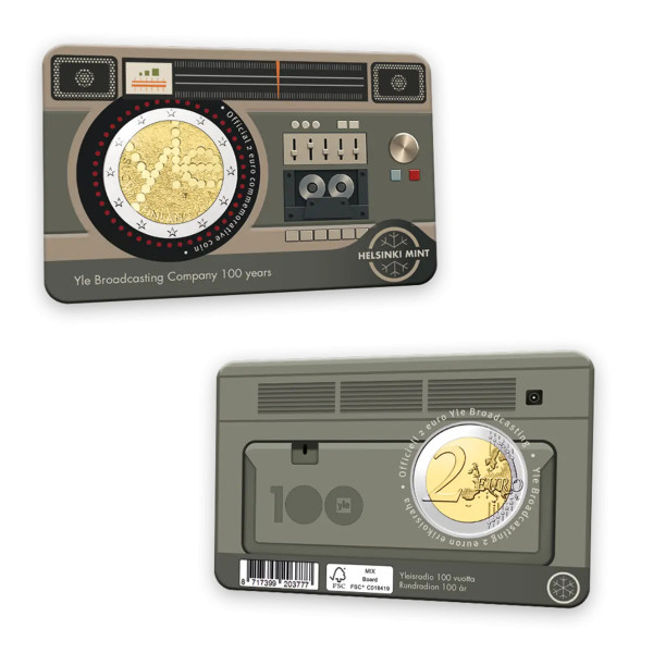 Englische Coincard 2 Euro Finnland 2026 - Broadcasting  11,89 €