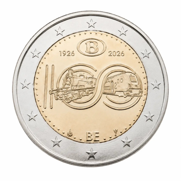 2 euro België 2026 – 100 jaar NMBS