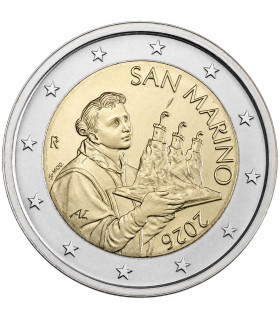 2 euros de São Marinho 2026, em circulação  -  Le Comptoir de l'Euro