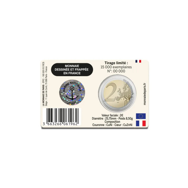 Coincard BU 2 Euro Frankreich 2026 – 400 Jahre französische Marine  29,98 €