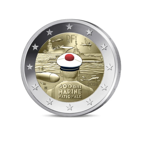2 euros BE Francia 2026 - 400 años de la Armada Nacional  44,98 €