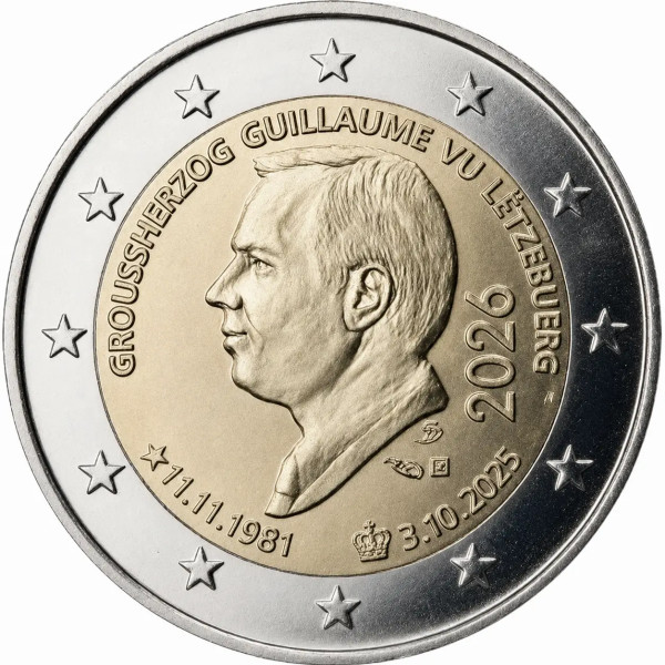 2 Euro Luxembourg 2026 - 45 ans du Grand Duc Guillaume  9,89 €