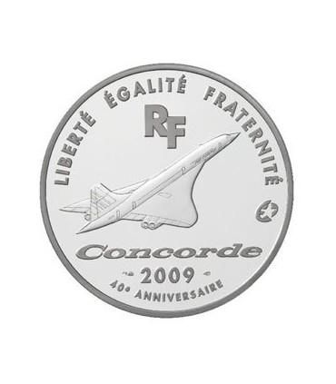 Europees muntmerk: 40ste verjaardag van de eerste vlucht van de Concorde - 10 Euro Arg BE 2009 €72.24
