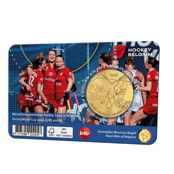 Coincard francese da 2,50 euro, Belgio 2026 - Coppa del mondo di hockey  10,95 €