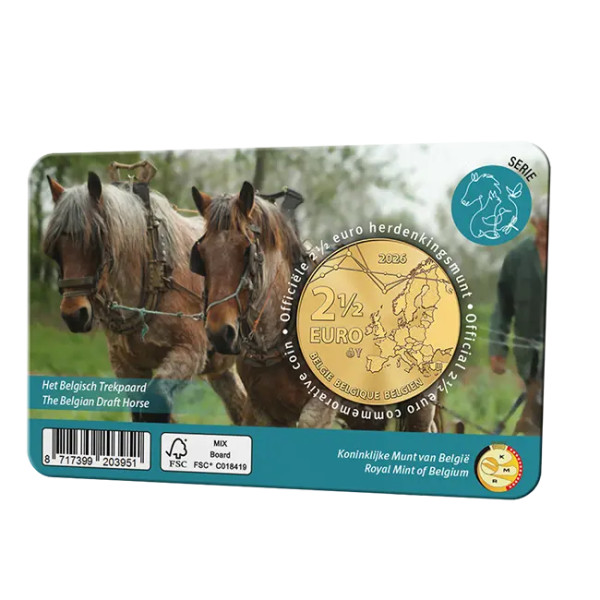 Coincard Francaise 2,50 Euro Belgique 2026 - Cheval de Trait  10,95 €