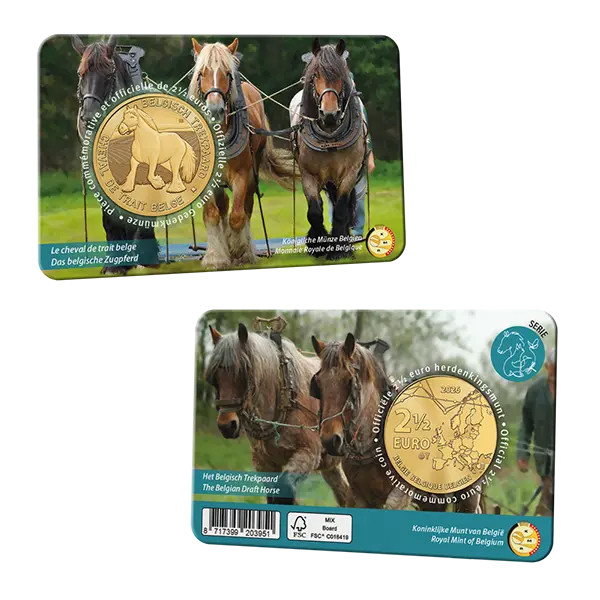 Coincard Francaise 2,50 Euro België 2026 - Cheval de Trait